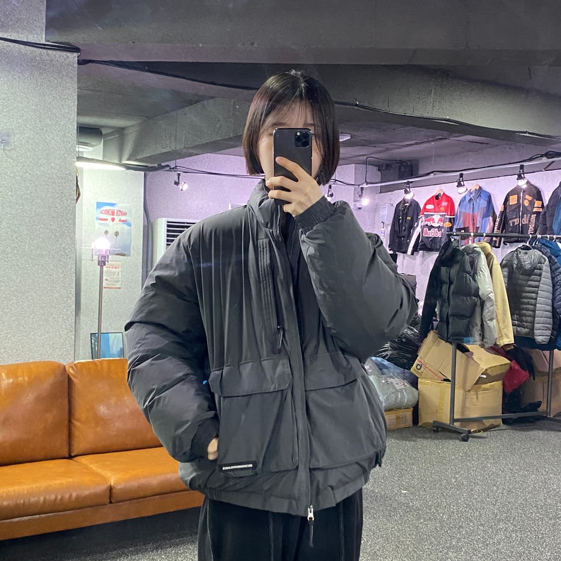 세컨모놀로그 덕다운 멀티포켓 패딩 B3456 상품이미지1