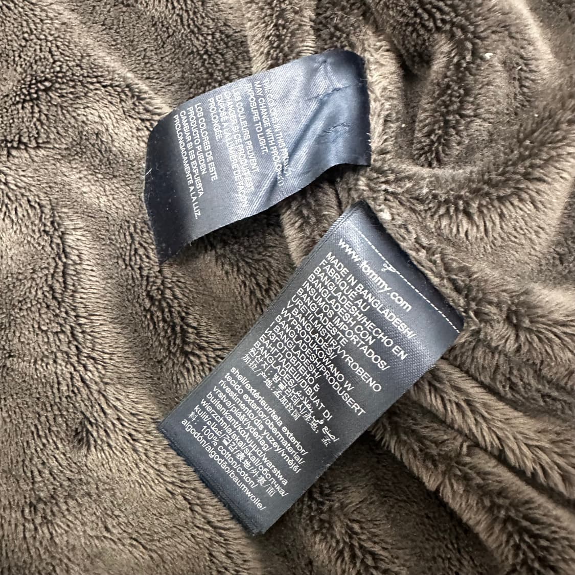 타미힐피거 털 후리스 후드집업 네이비 M 상품이미지8