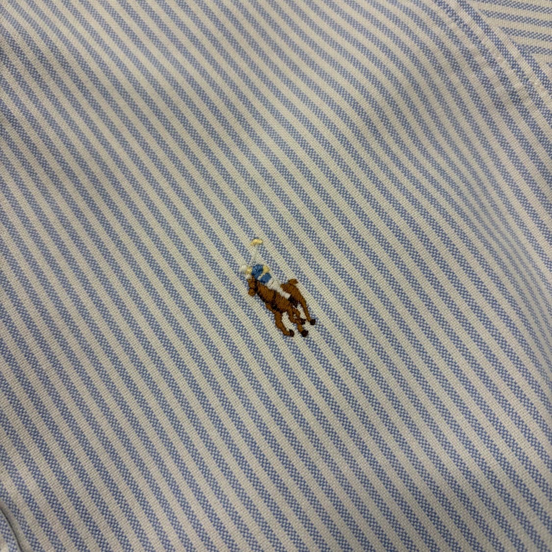 [M] 폴로 랄프로렌 커스텀핏 블루 스트라이프 셔츠 D152 상품이미지4