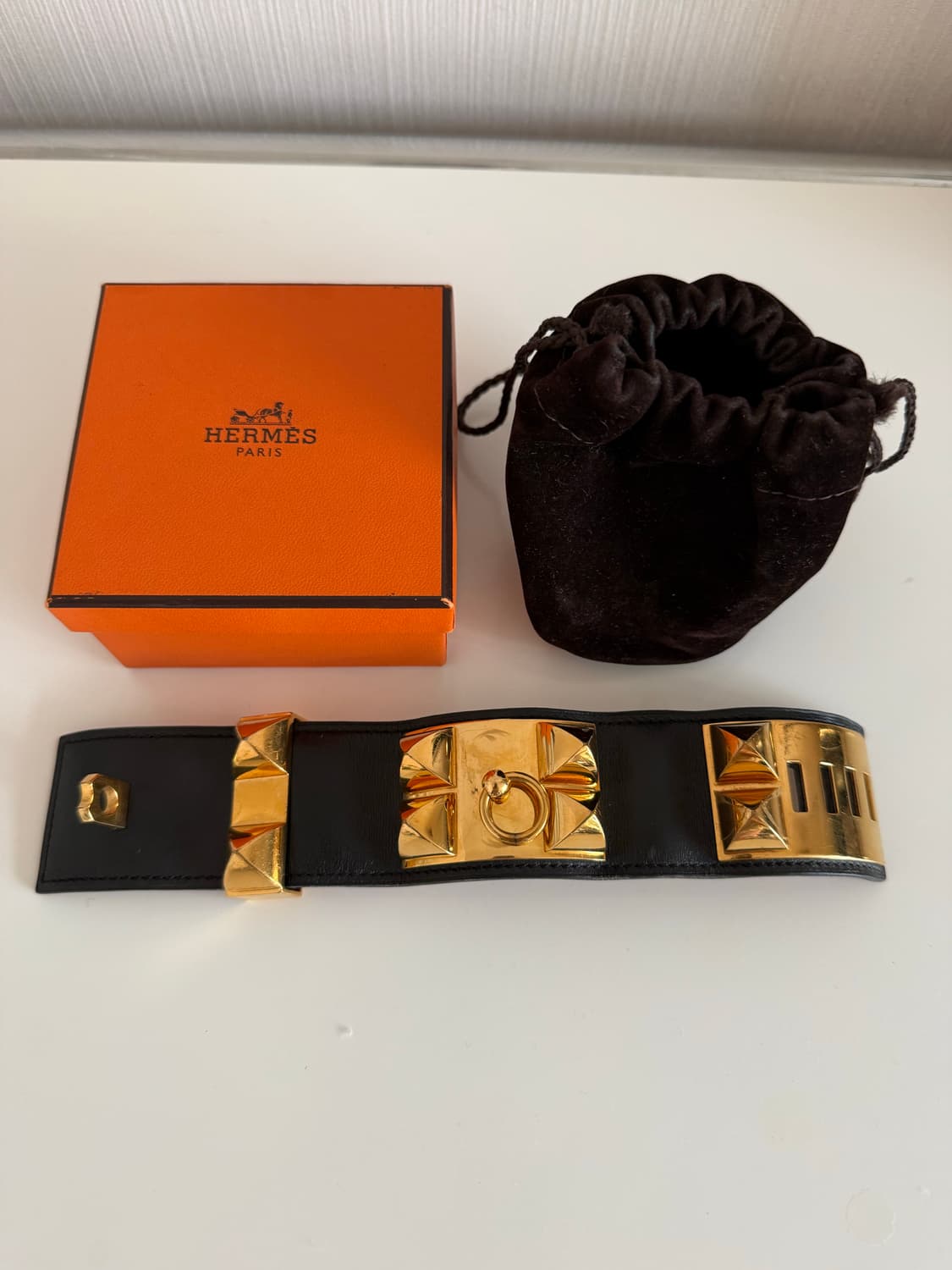에르메스 메도르 CDC 팔찌 블랙 골드 S 상품이미지3