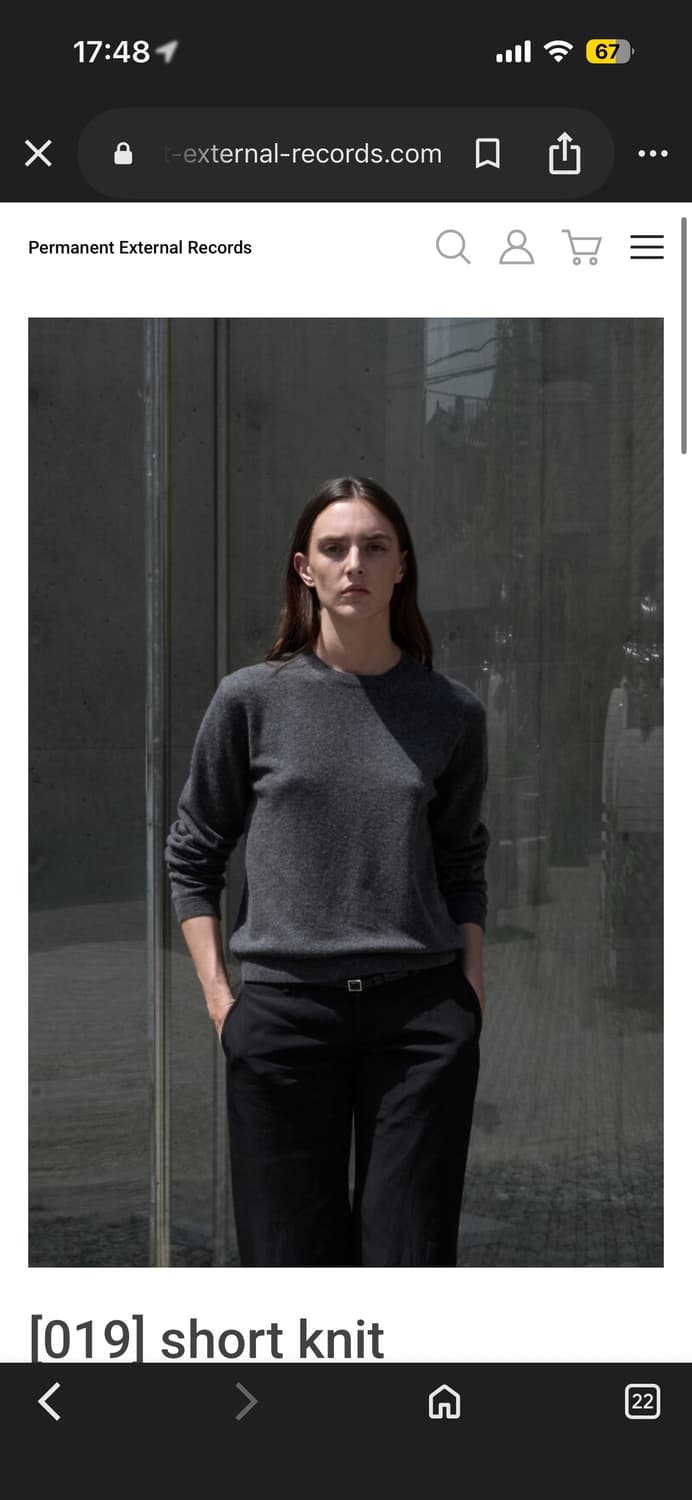 머듈 숏 니트 그레이 1사이즈 상품이미지1