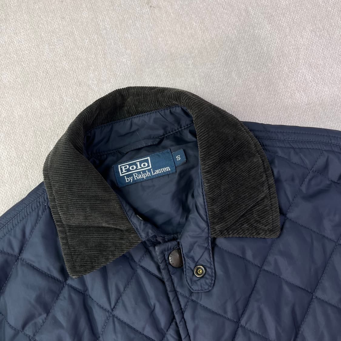 100 폴로랄프로렌 레더 패치 퀄팅 패딩 자켓 상품이미지2