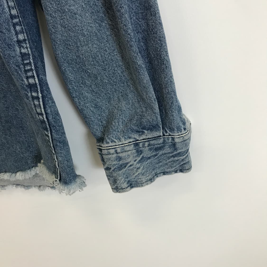 자라 릴렉스핏 데님셔츠자켓 스냅단추 [XL] 상품이미지3