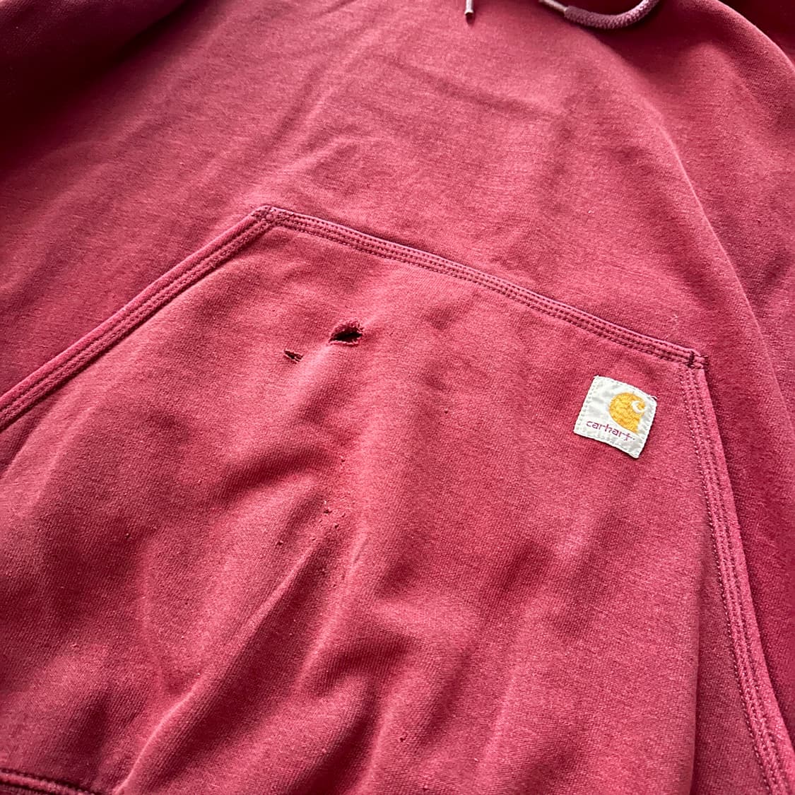 Carhartt 오리지널핏 후드티 (와인 컬러 / L 사이즈) 상품이미지5