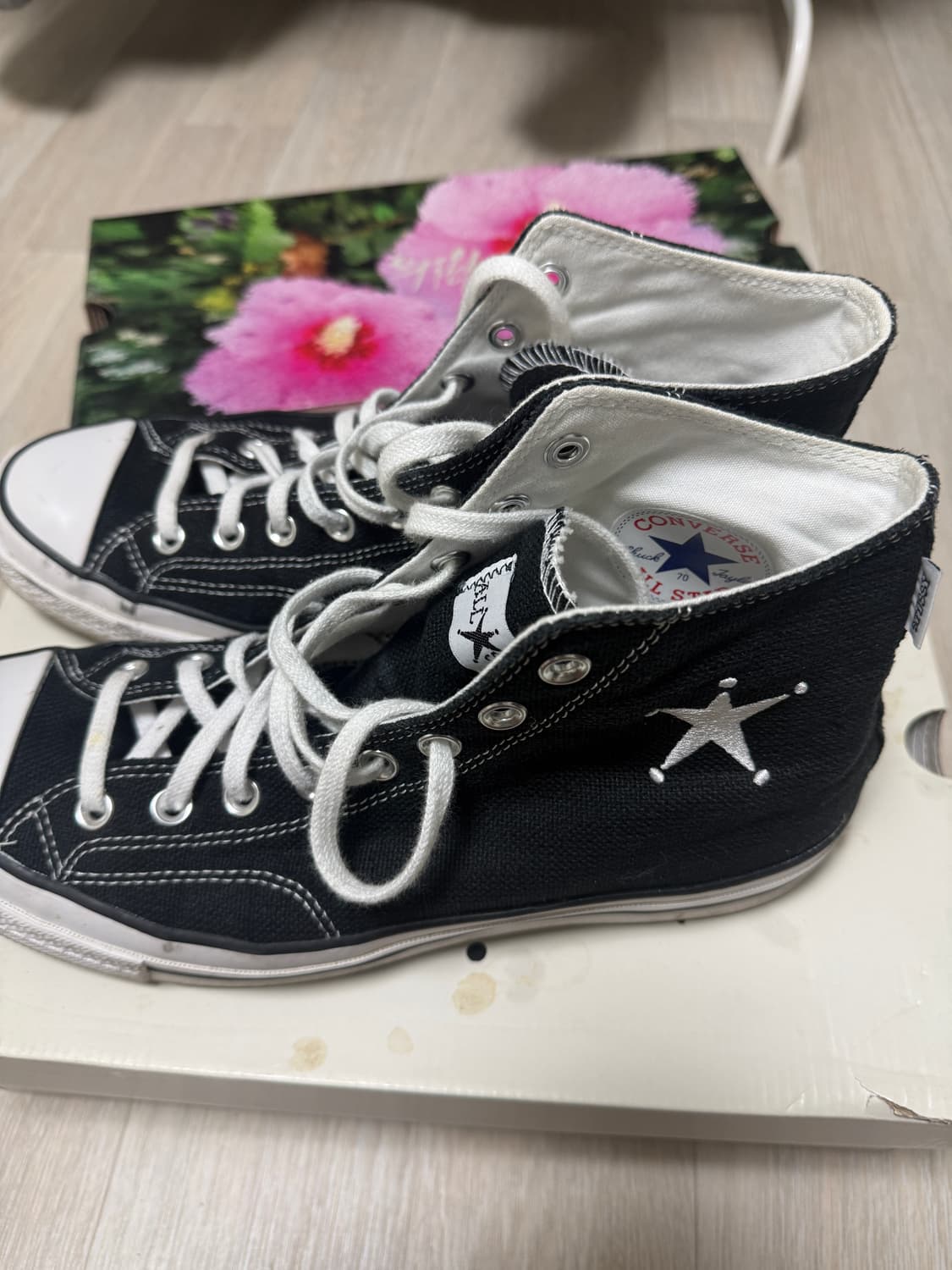 컨버스 x 스투시 척 70 하이 블랙 상품이미지6