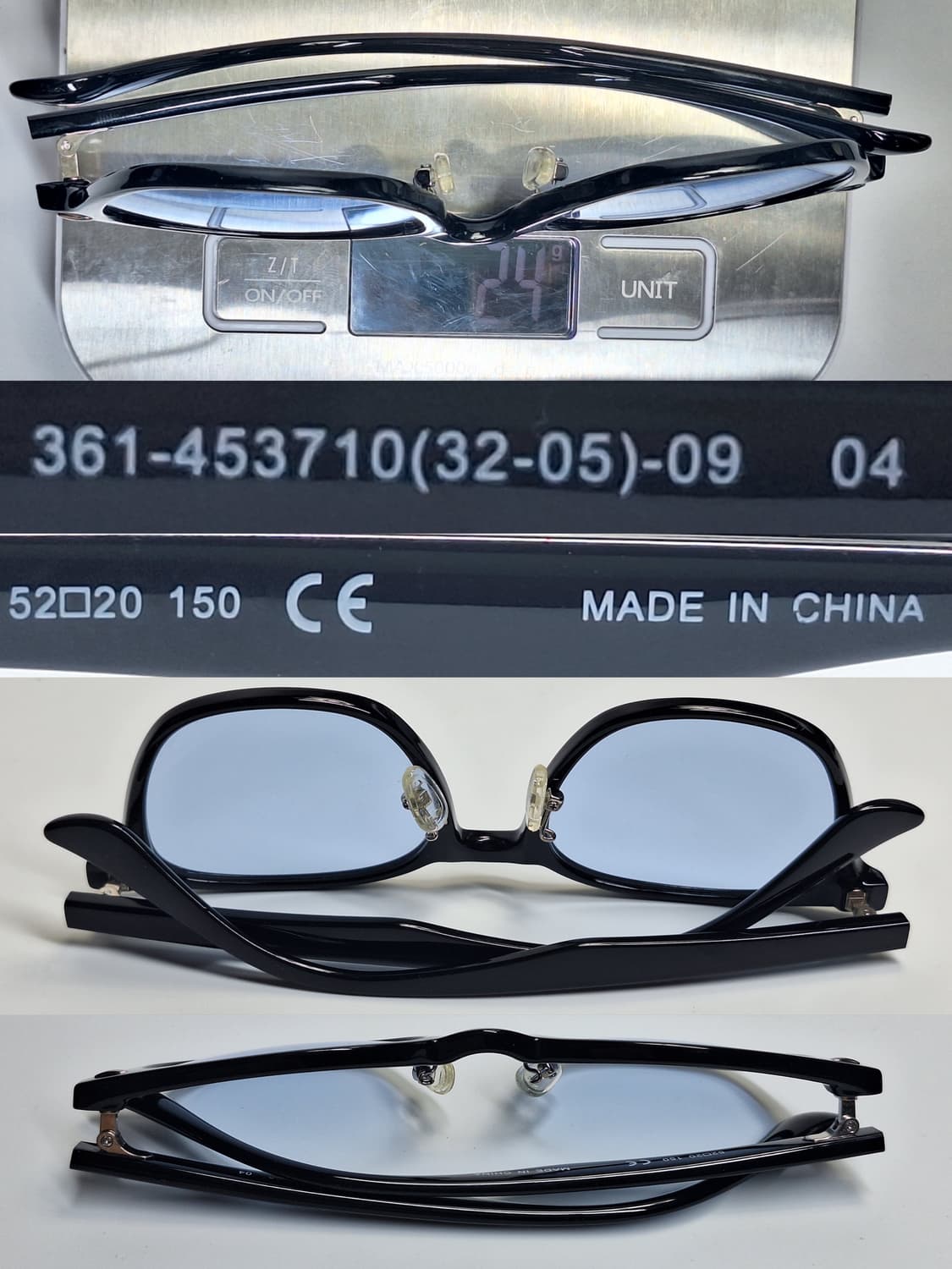 유니클로 블랙 스퀘어 선글라스 겸 안경테 361-453710 일본 수입 상품이미지3