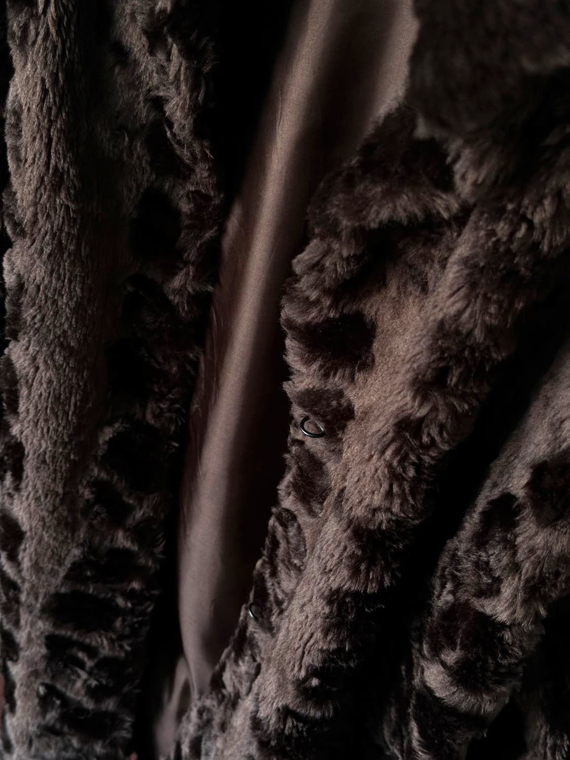 Design collar fake fur coat 상품이미지8