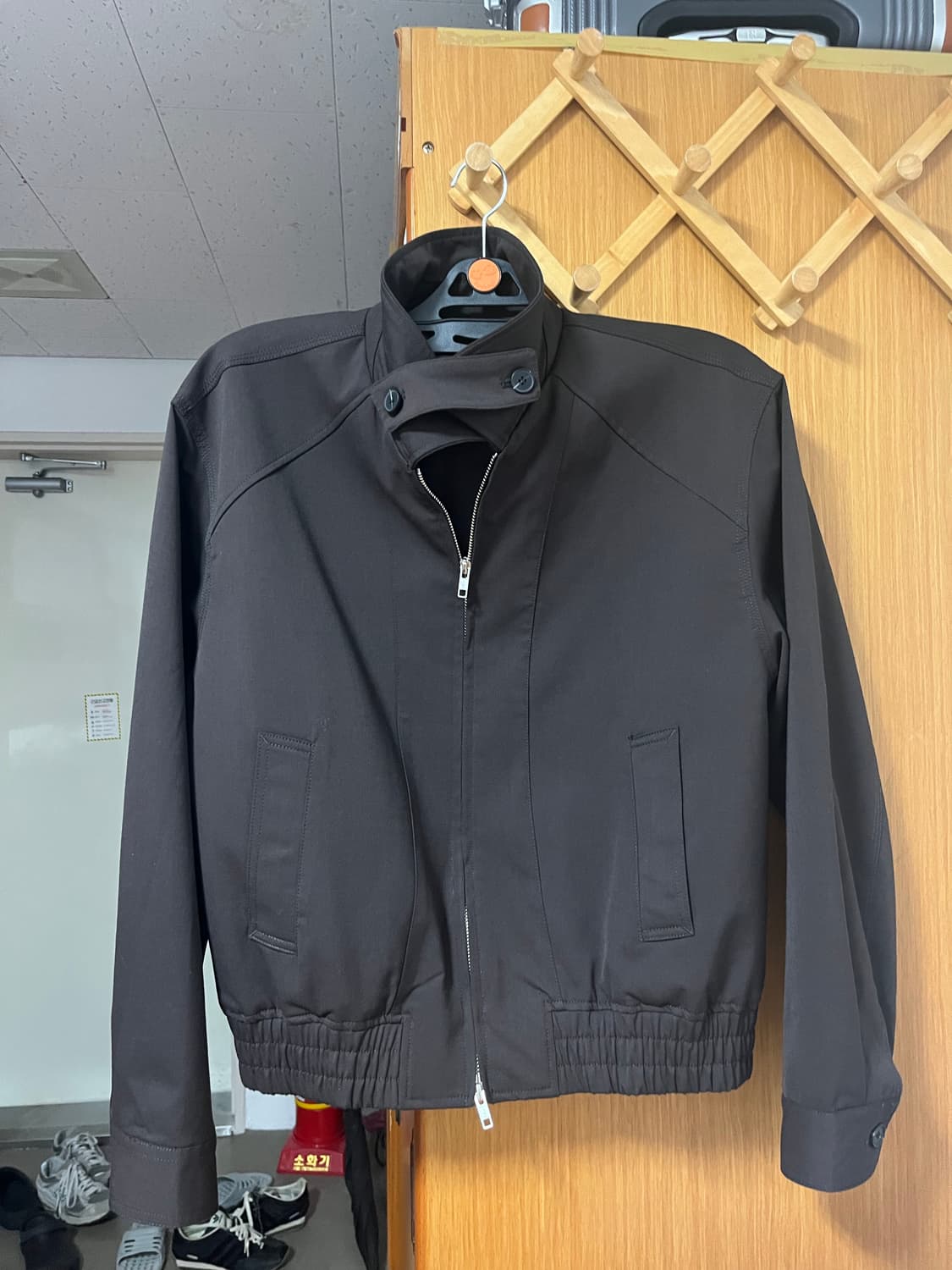 [데일리룸X알리스] 소프트 그레인 울 블루종 자켓 [브라운] 상품이미지6