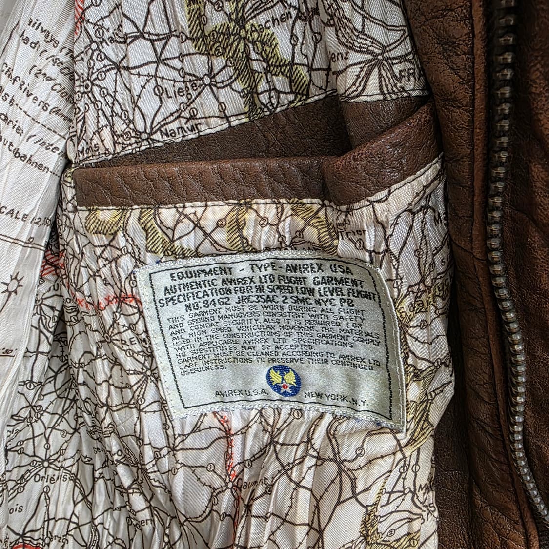 [S]AVIREX 빈티지 아비렉스 A-2 레더 봄버 자켓 상품이미지8