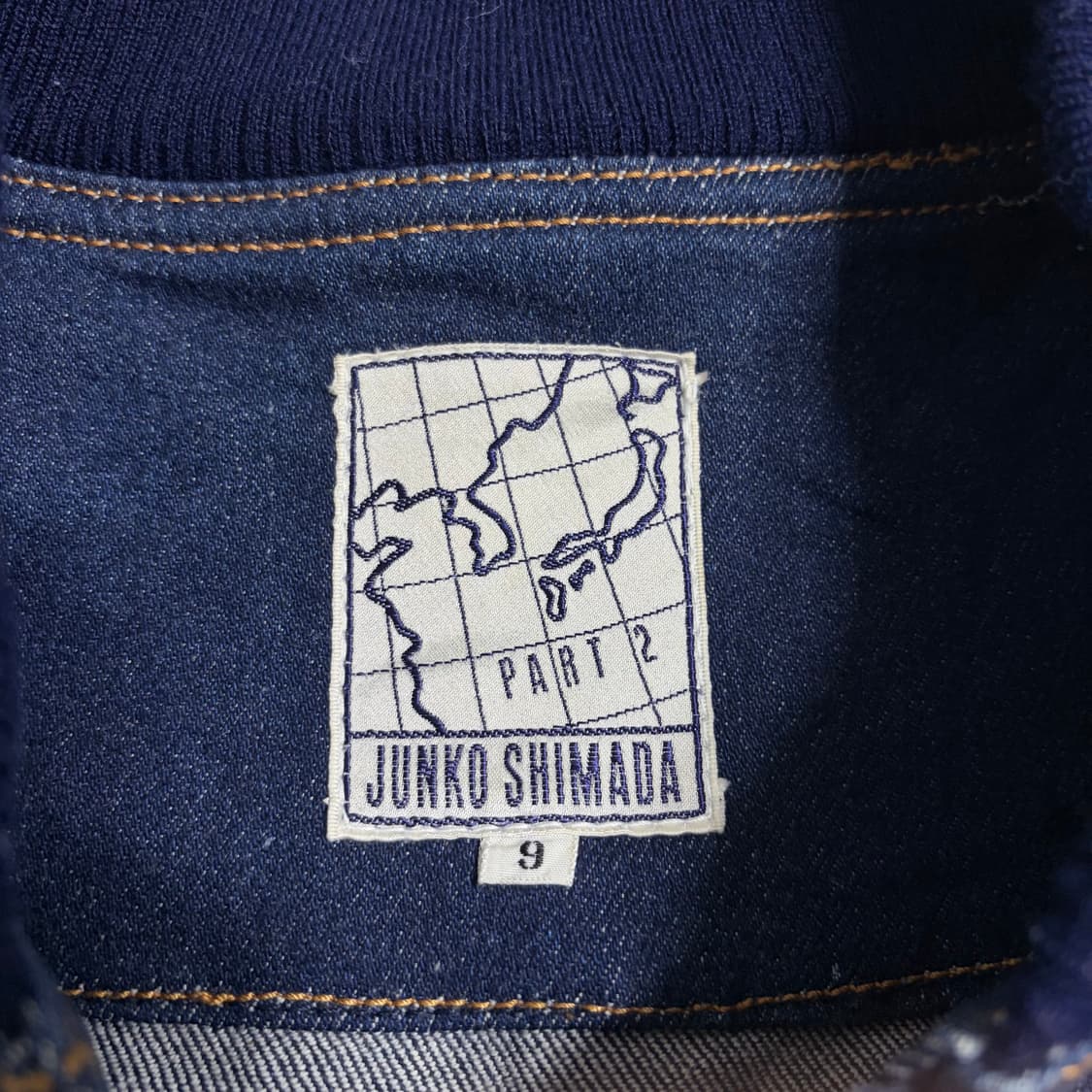 준코 시마다 스티치 데님 봄버 자켓 상품이미지4