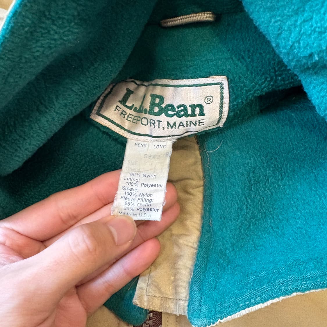 90s 90년대 미국 생산 엘엘빈 브라운 웜업 자켓 상품이미지7