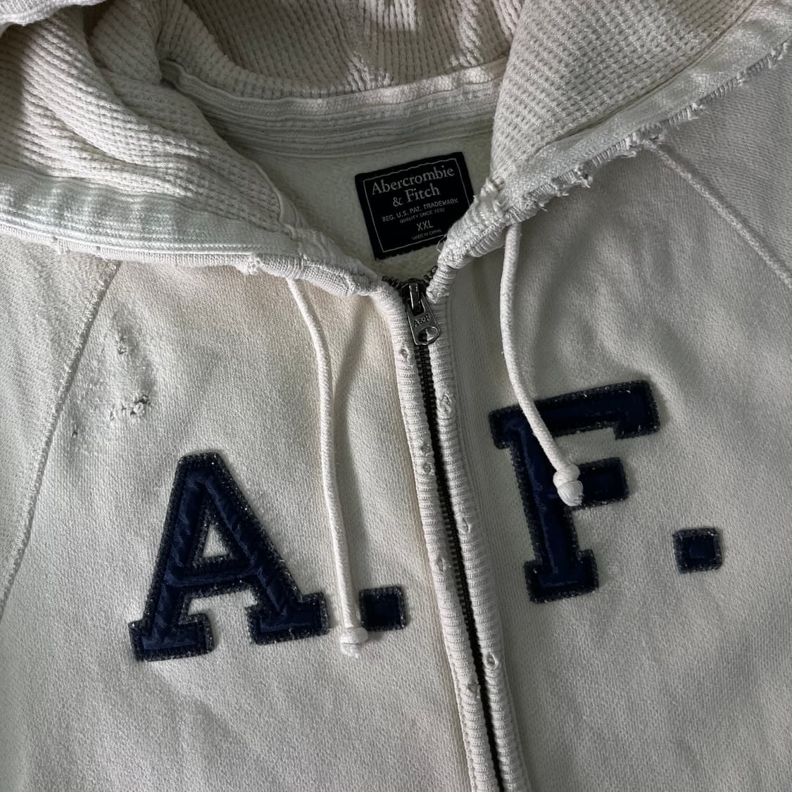 105 아베크롬비 AF 크림 후드집업 상품이미지2