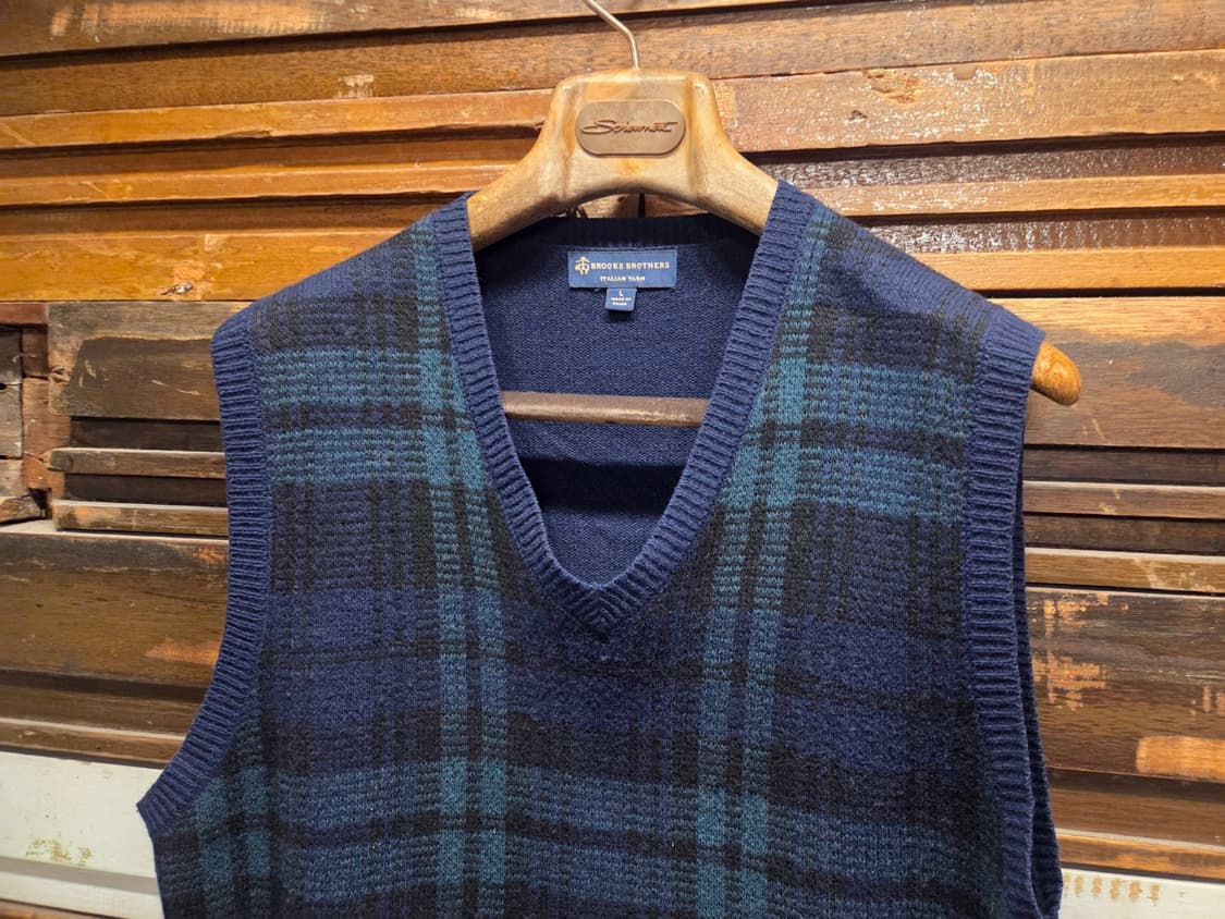 브룩스브라더스 블랙와치패턴 니트베스트 상품이미지2