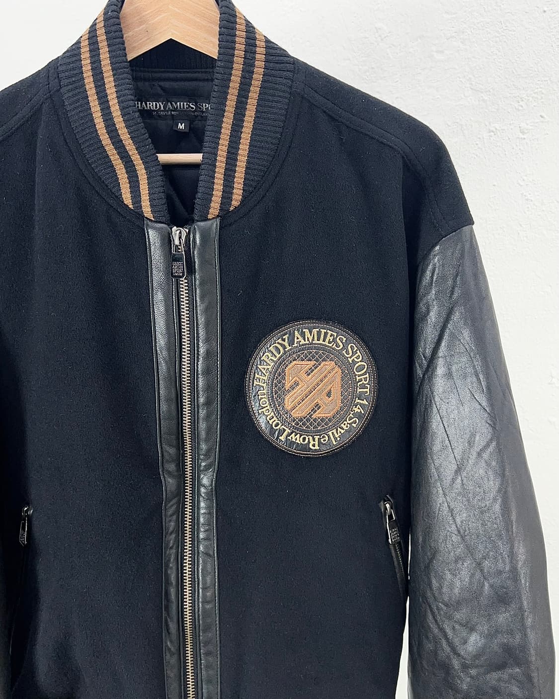 하디 에이미스 레오파드 카우레더 퀼팅 바시티 자켓 상품이미지4