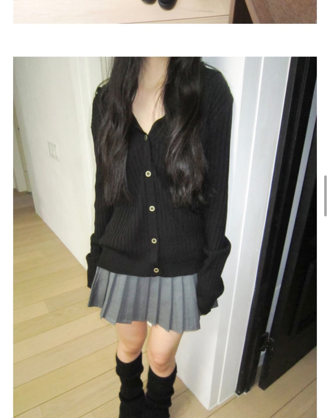 이즈이즈 DROP HOOD CARDIGAN_BLACK 후드 상품이미지2