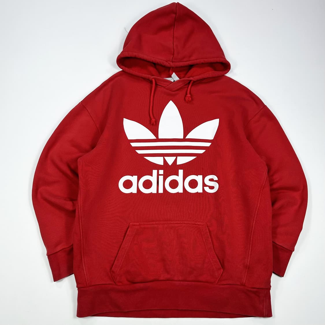 아디다스 트레포일 빅로고 레드 후드티 (XS 여성추천) 상품이미지2