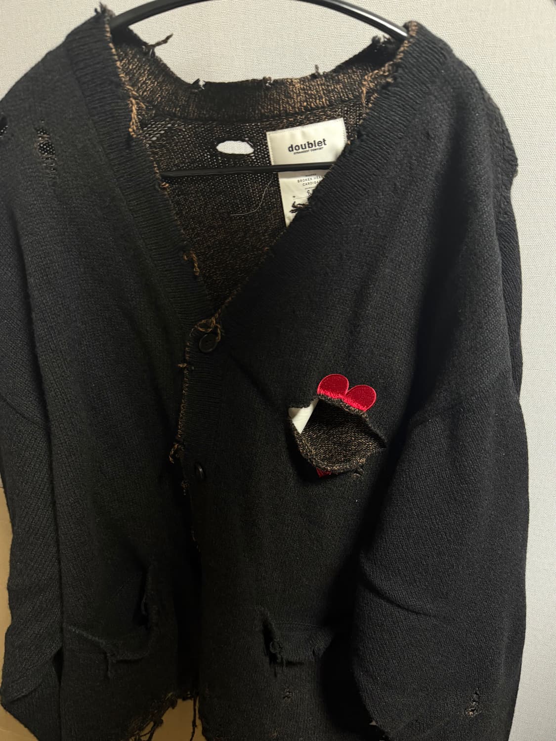 Doublet 더블렛  broken heart 가디건 m 상품이미지2