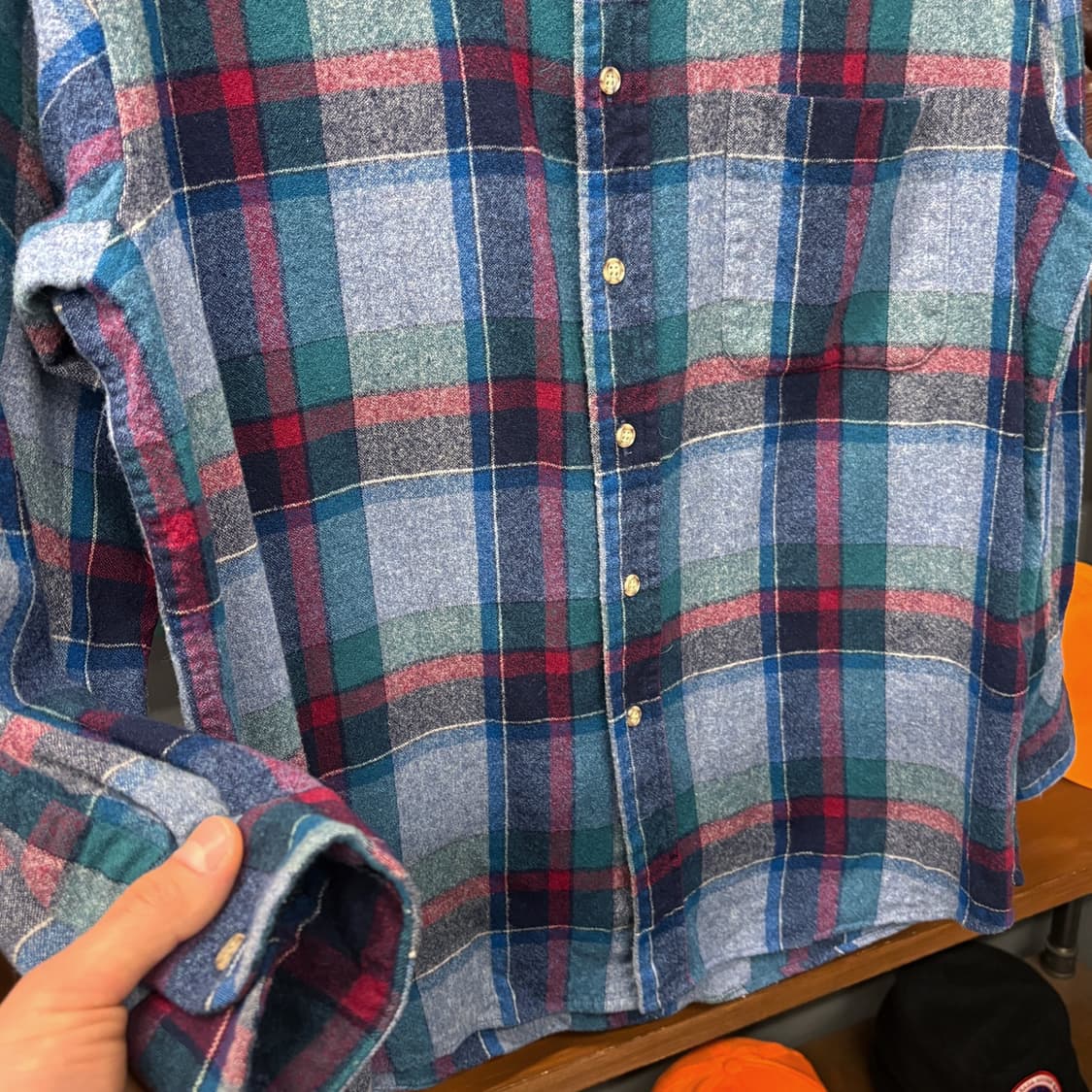 90s 펜들턴 버진울 플란넬 클래식 아메리칸 체크셔츠 N449 상품이미지4