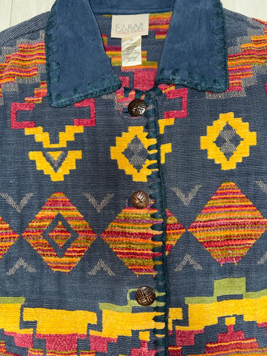 에스닉 패턴 버튼 자켓 상품이미지4