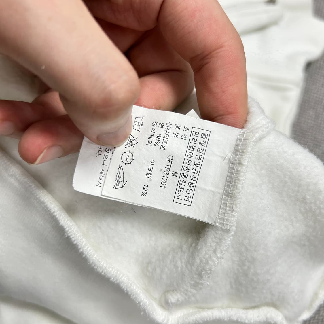 폴로 우먼스 화이트 아이보리 빅포니 스웻셔츠(M) 상품이미지6