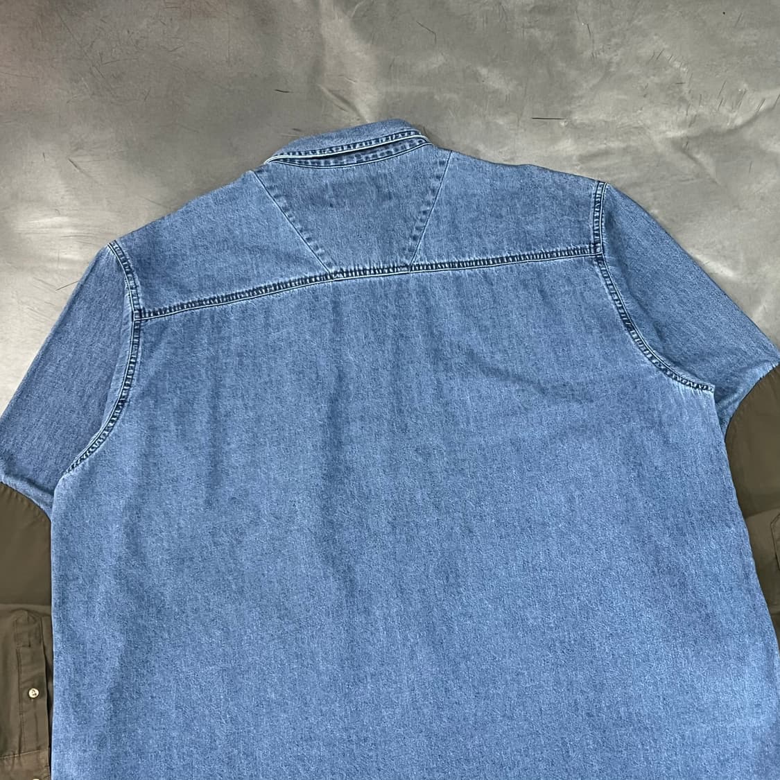  랭글러 배색 워크 데님셔츠 y16132 상품이미지5