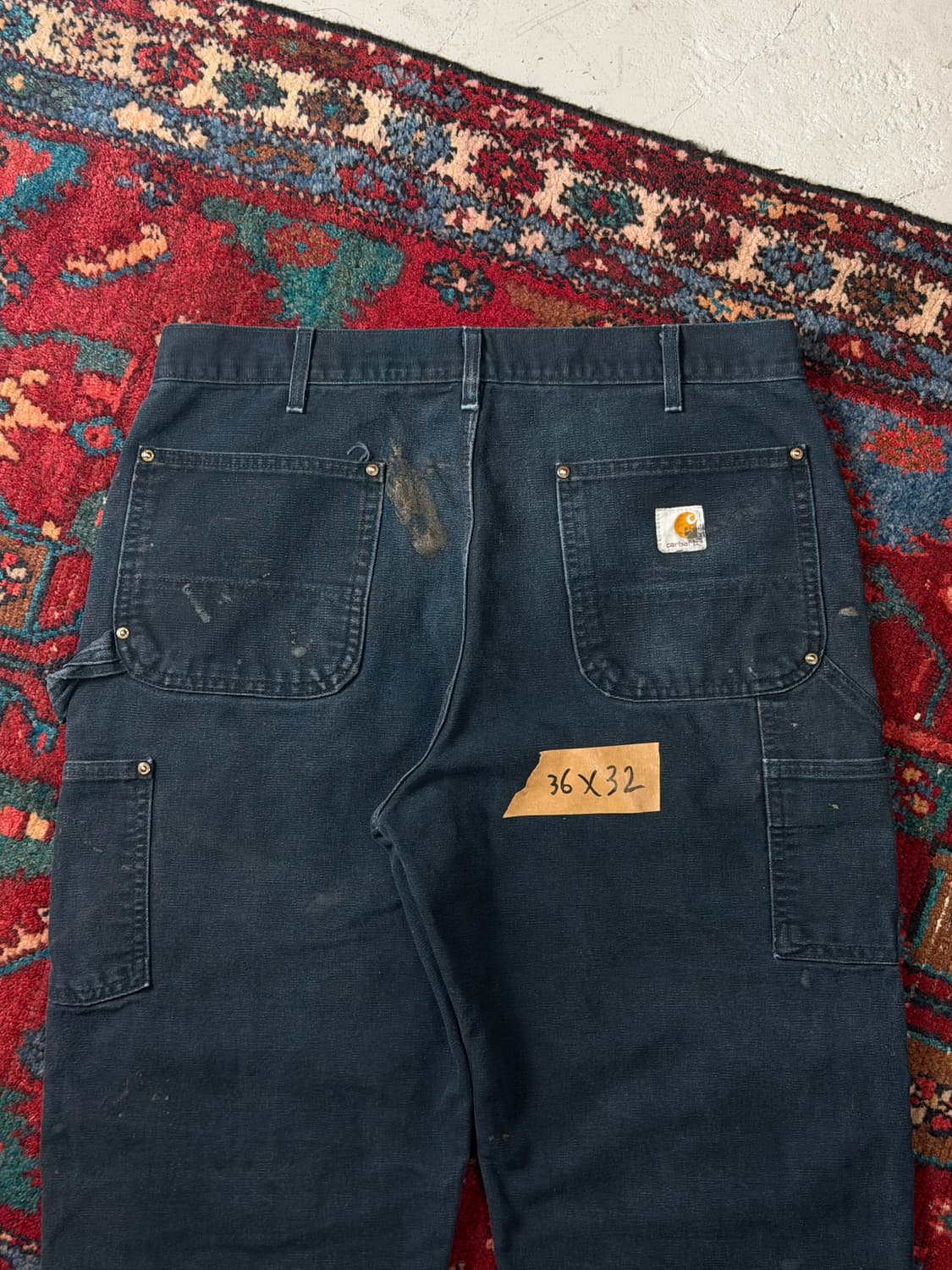 OG USA Made 칼하트 B01 더블니 블랙 칼하트 썩블니 카펜터 상품이미지6