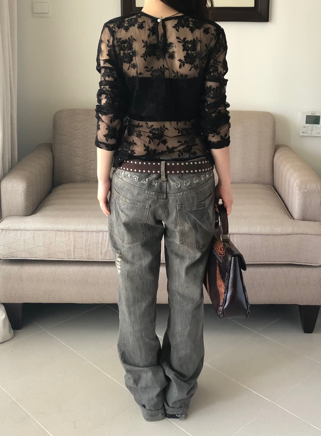 pearl lace top 상품이미지2