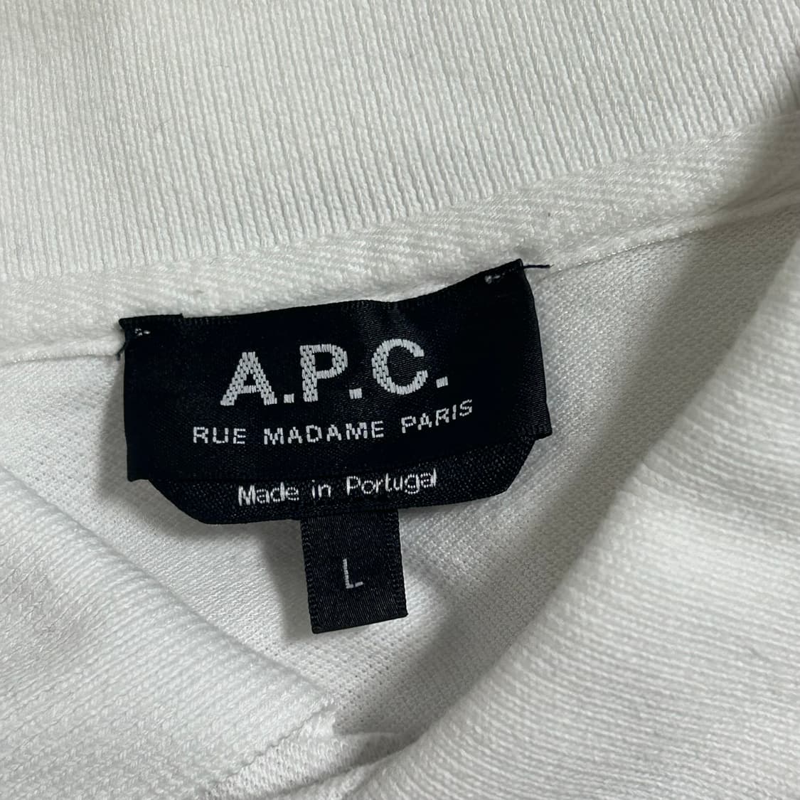 APC 아페쎄 카라 PK 피케 반팔 티셔츠 화이트 L  상품이미지7