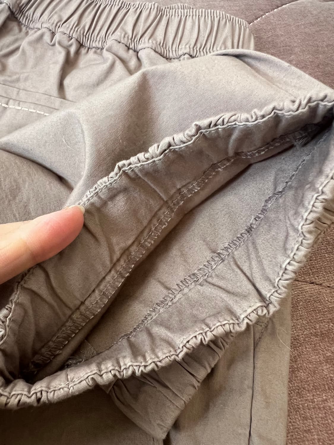 오일릴리 여자 다크베이지 코튼바지 9부조거팬츠 상품이미지5