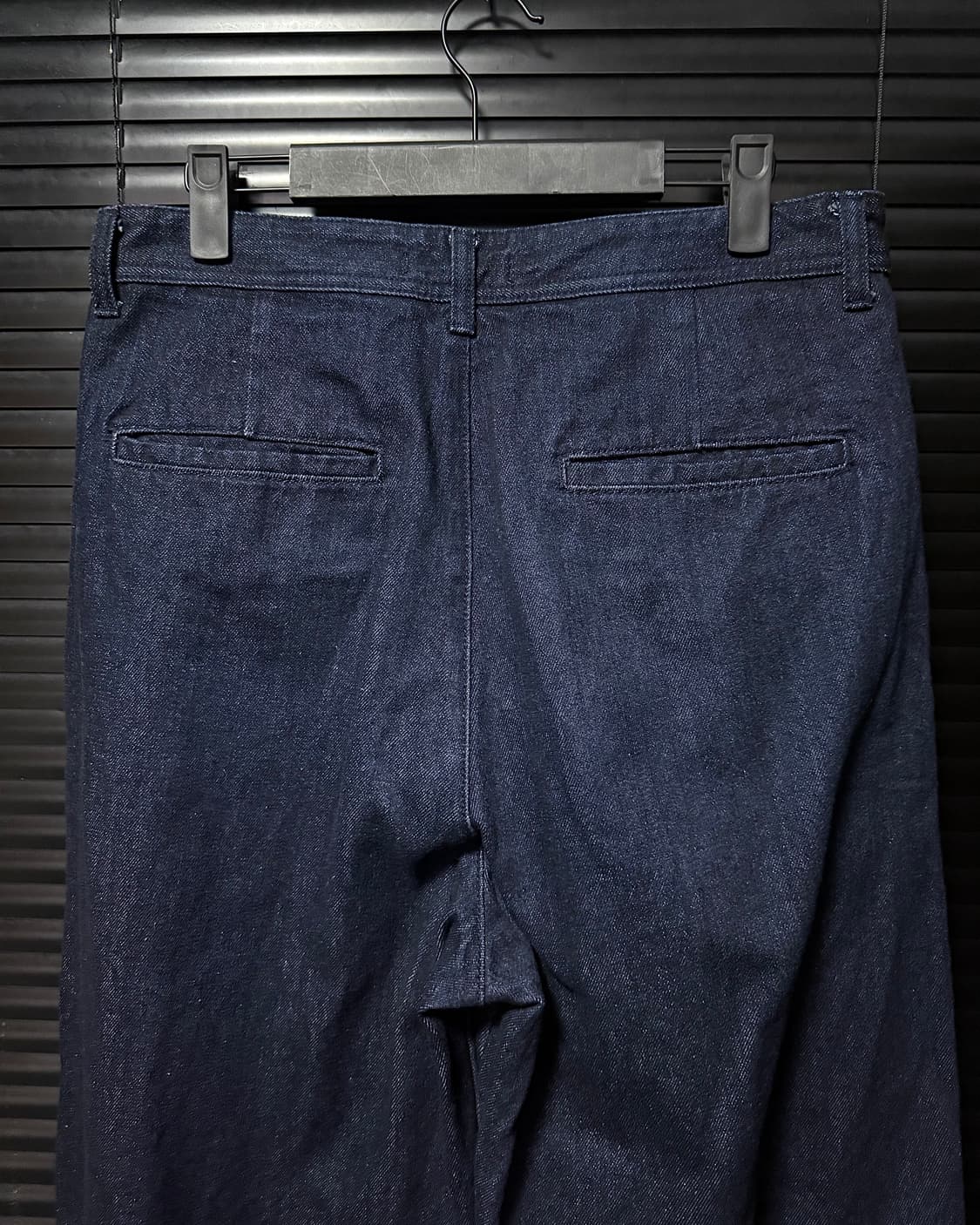 드로우 핏 벌룬 와이드 진한 남색 네이비 진청 생지 데님 커브드 31 상품이미지4