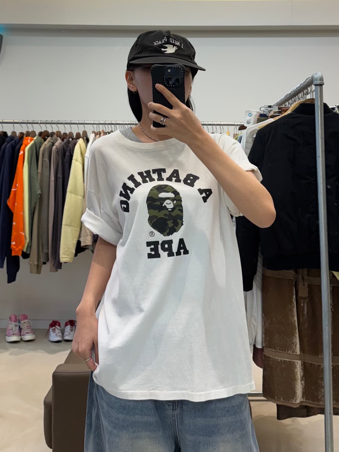 베이프 퍼스트 카모 컬리지 티셔츠 상품이미지8