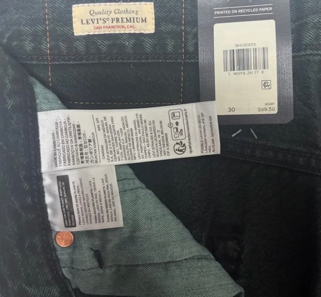 리바이스 501 데님 반바지 상품이미지6