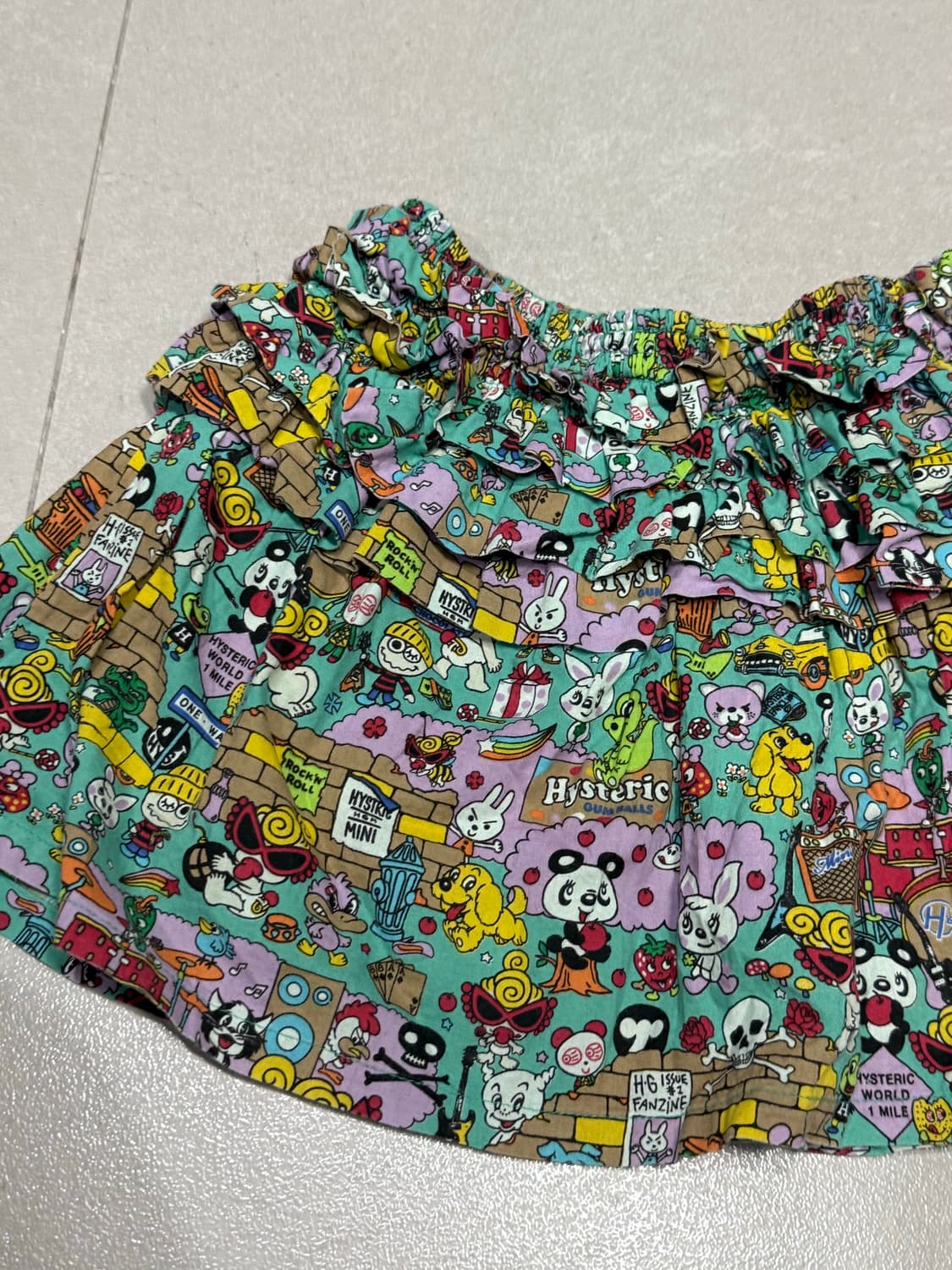 히스테릭 글래머 아카이브 프릴 귀여운 패턴 밴딩 미니 스커트 상품이미지4