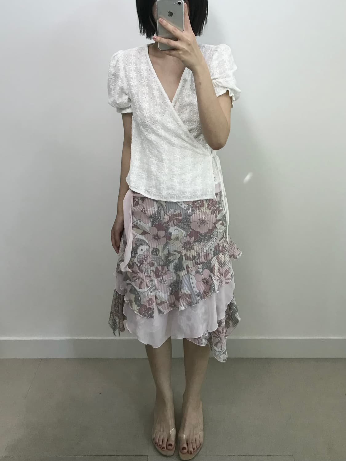 빈티지 플라워 캉캉 스커트 상품이미지3