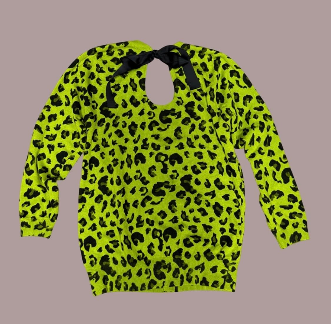 네온그린 치타 가디건 상품이미지2