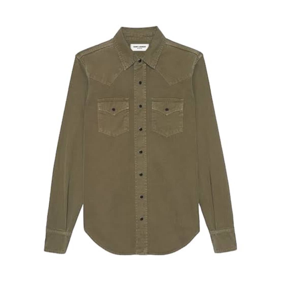 생로랑 퍼머넌트 웨스턴 셔츠 카키 XL 상품이미지1