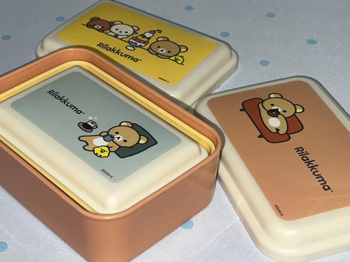 [단순보관] 산엑스 리락쿠마 중첩 푹신한 점심 도시락통 상품이미지1