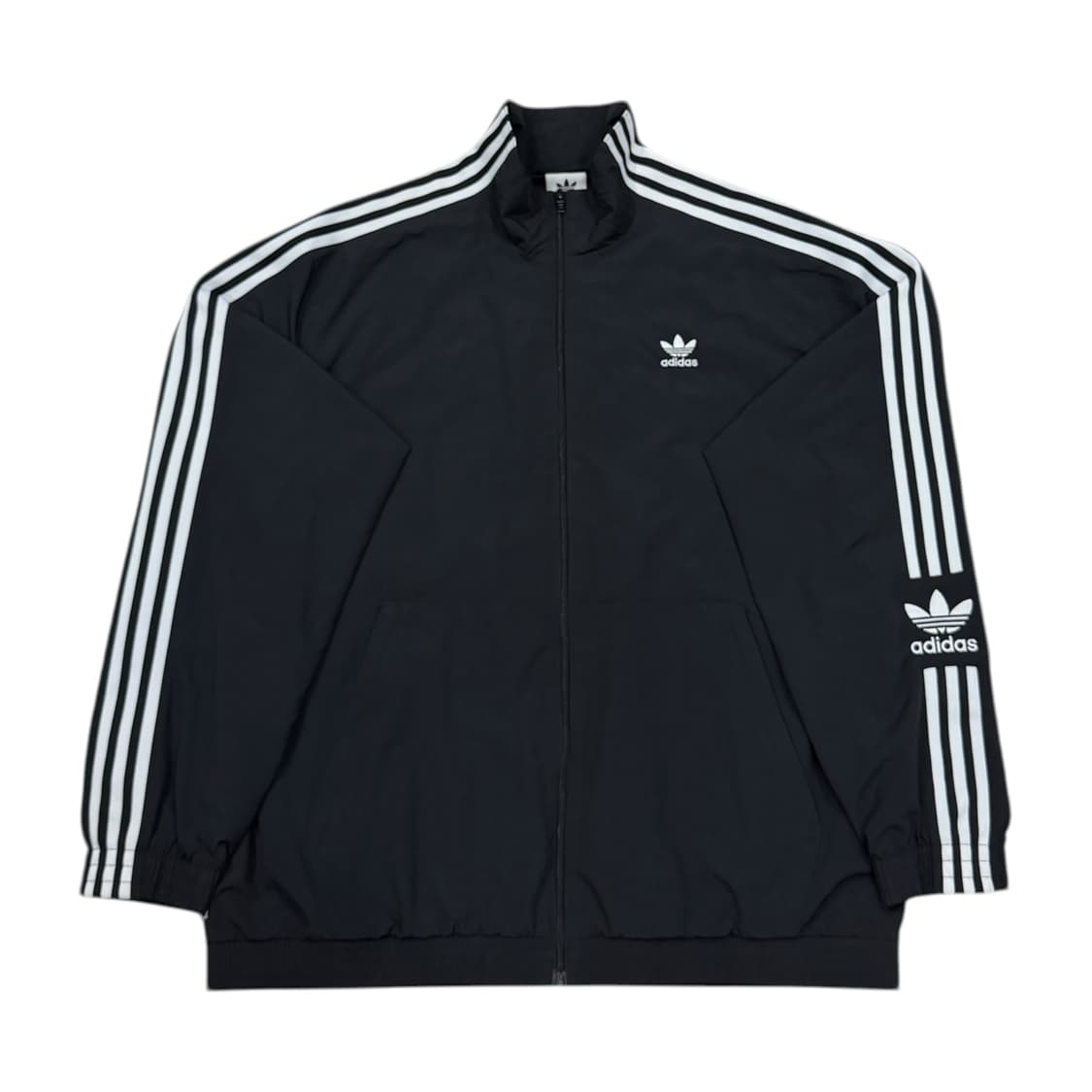 아디다스 아디컬러 트레포일 락업 트랙탑 자켓 블랙 주우재 바람막이 3XL 상품이미지1