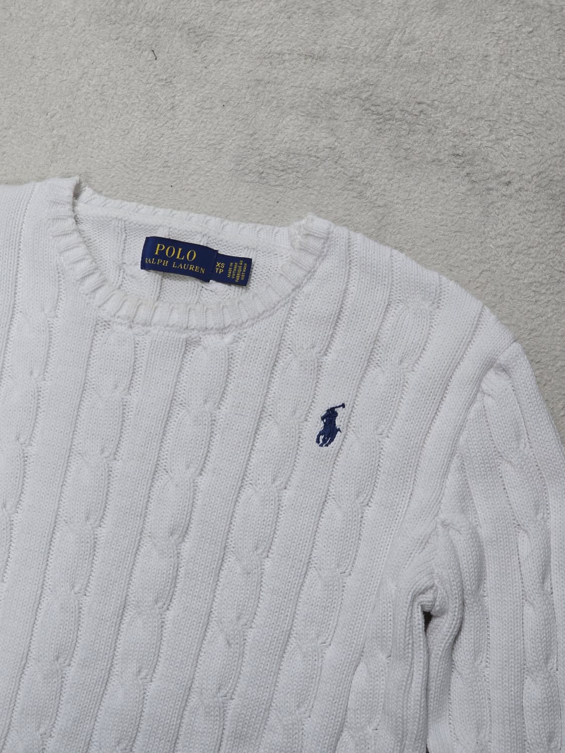 폴로랄프로렌 케이블 니트 화이트 XS 상품이미지2
