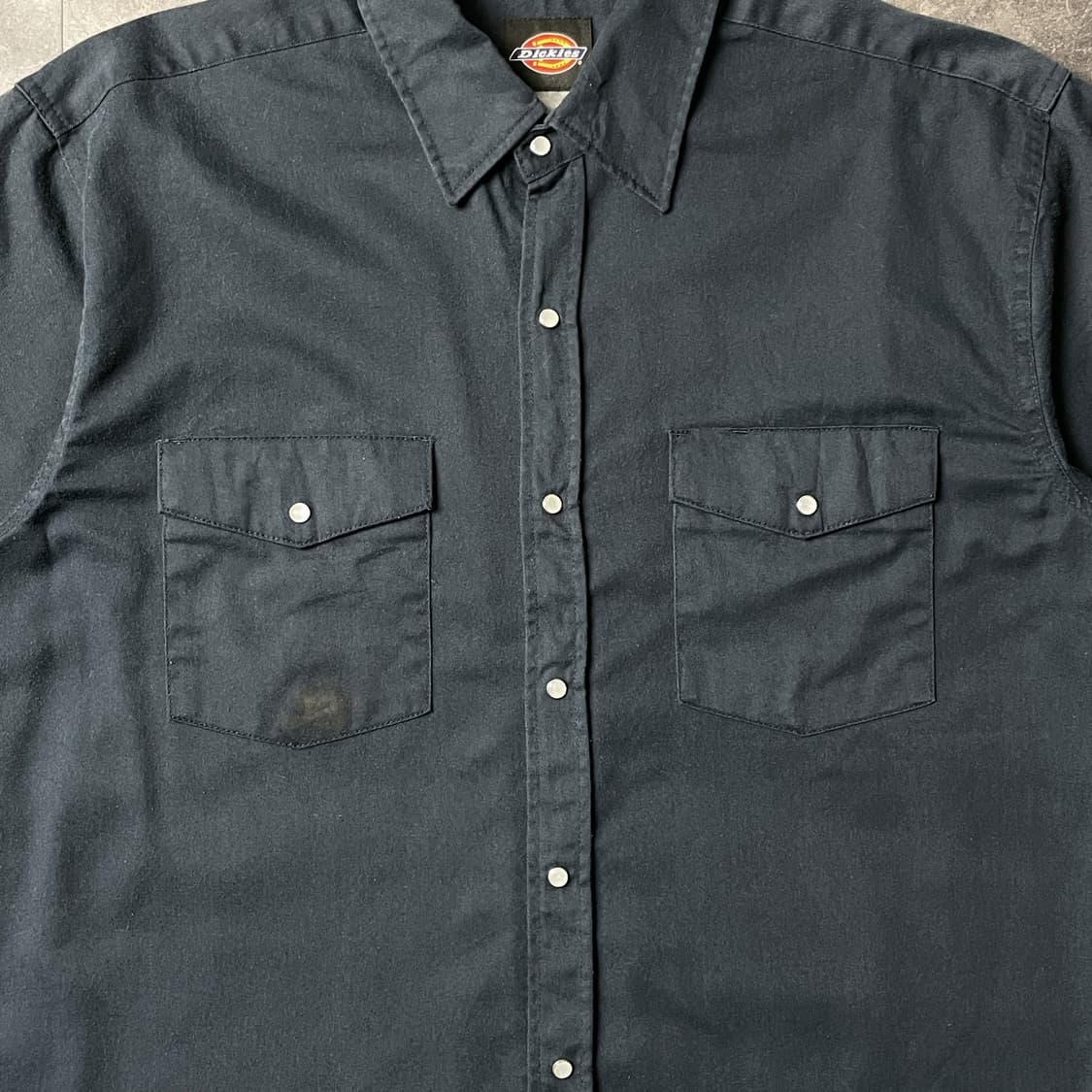 DICKIES 디키즈 빈티지 네이비 플랩포켓 반팔 워크셔츠 A01002 상품이미지3