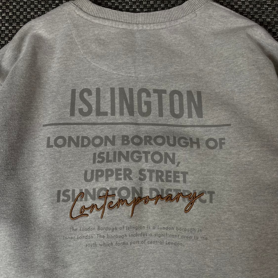 ETHOS 그레이 백프린팅 후드티 L 상품이미지8