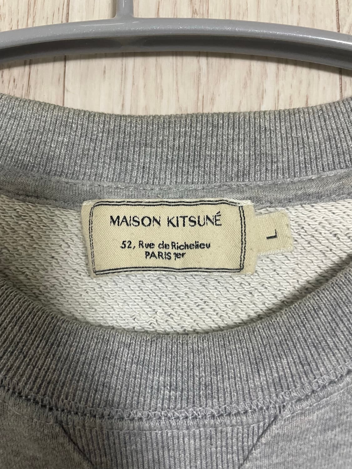메종키츠네 회색 맨투맨 L 상품이미지2