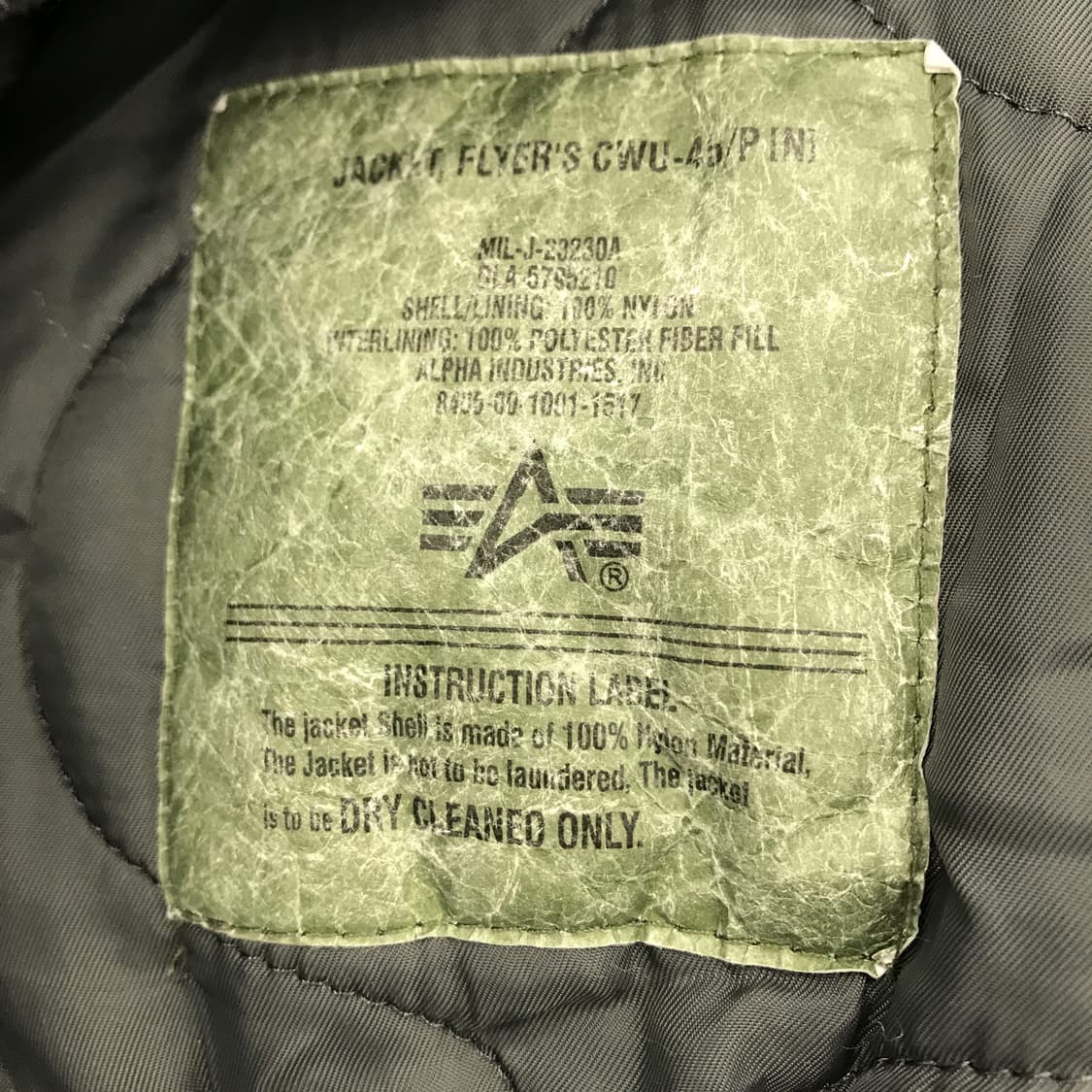 알파인더스트리 CWU-45 리폼 항공점퍼 [5XL] 상품이미지5