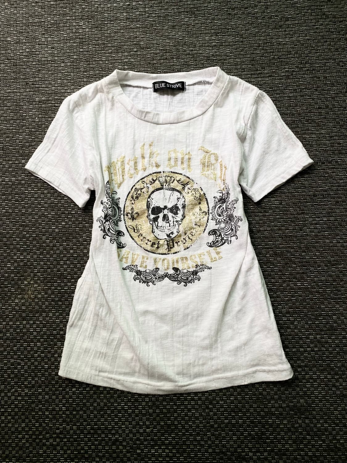 Skull Punk Print White Tee 상품이미지5