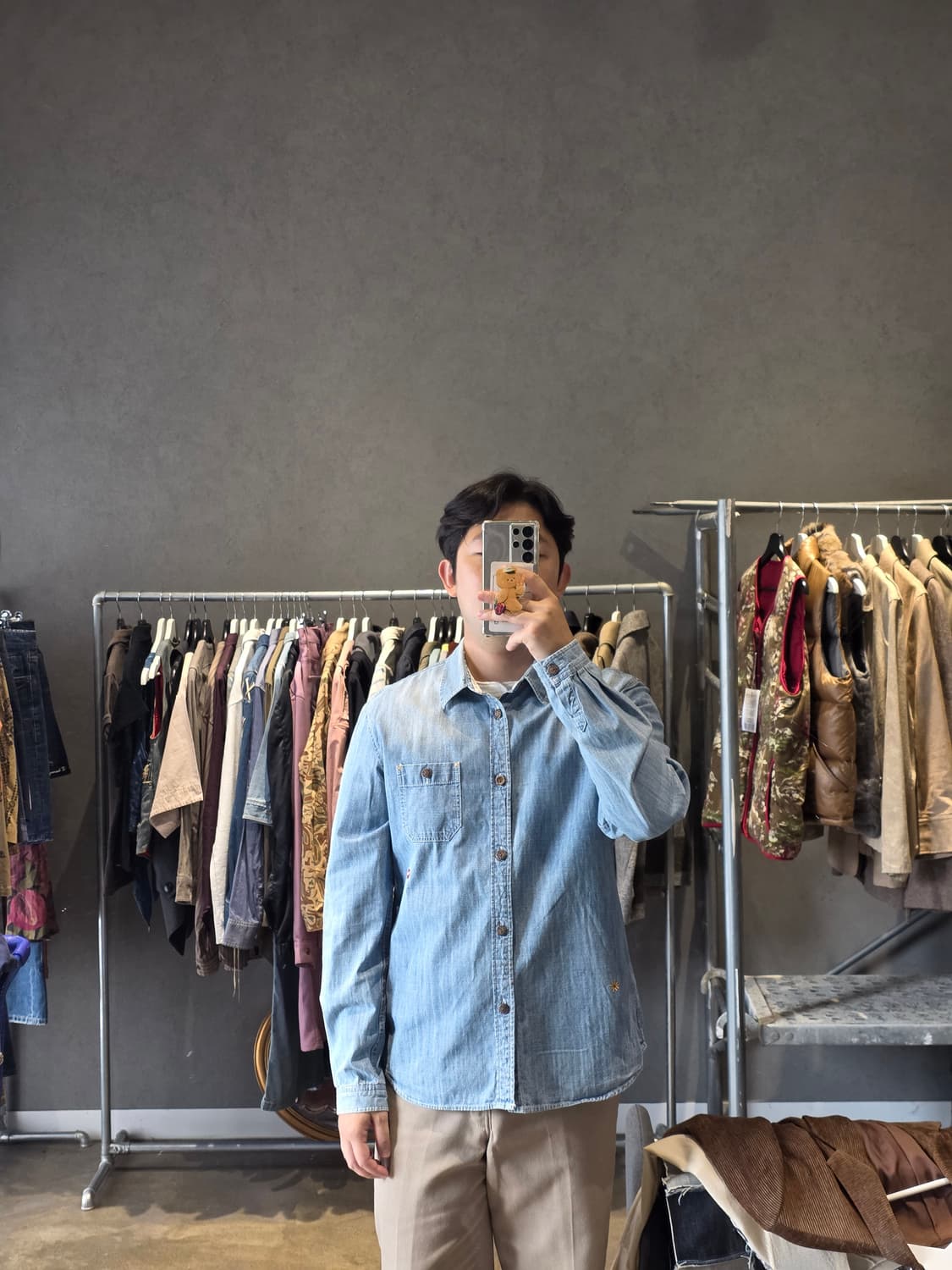 데님 자수 셔츠 상품이미지2