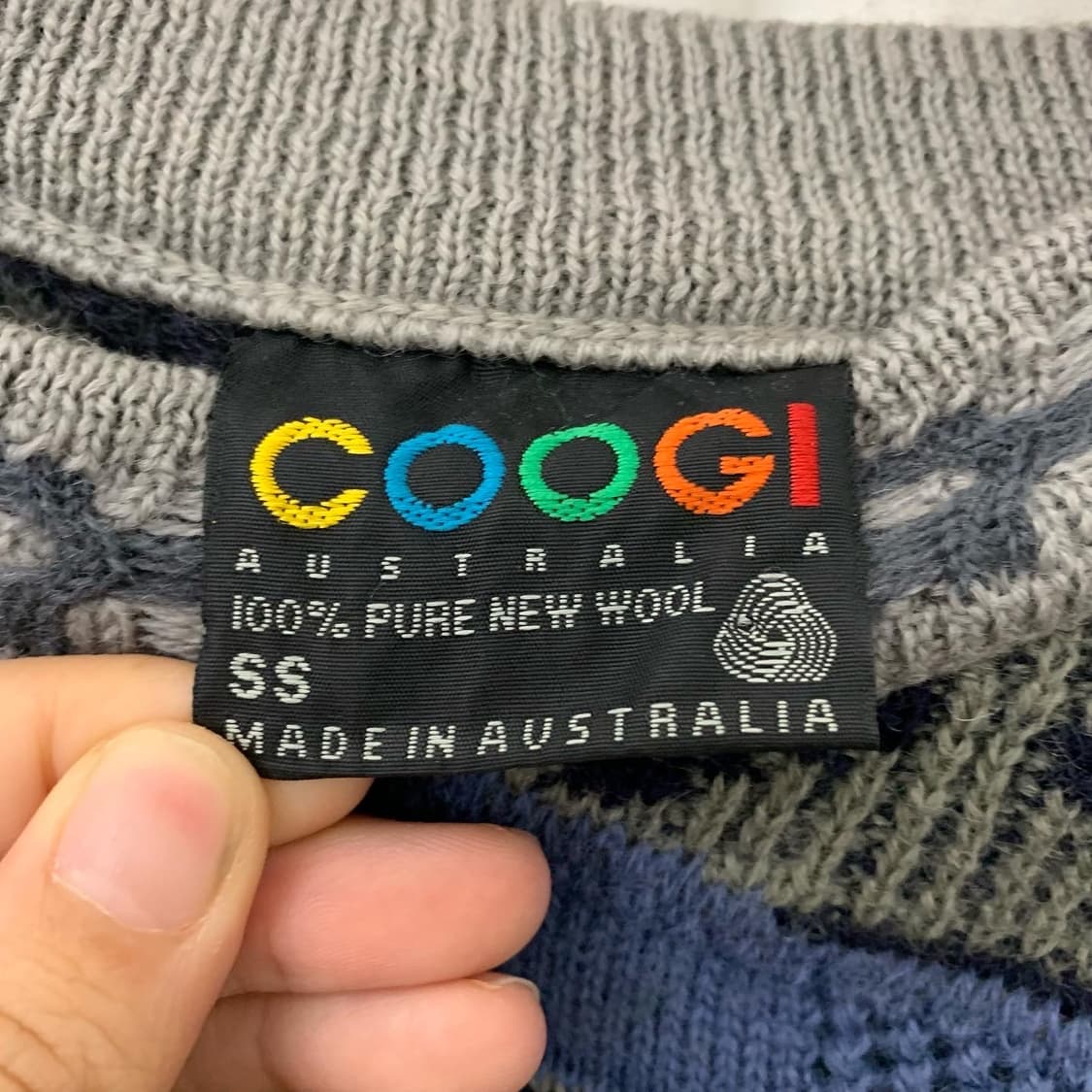 쿠지 멀티컬러 케이블 라운드 니트 상품이미지4