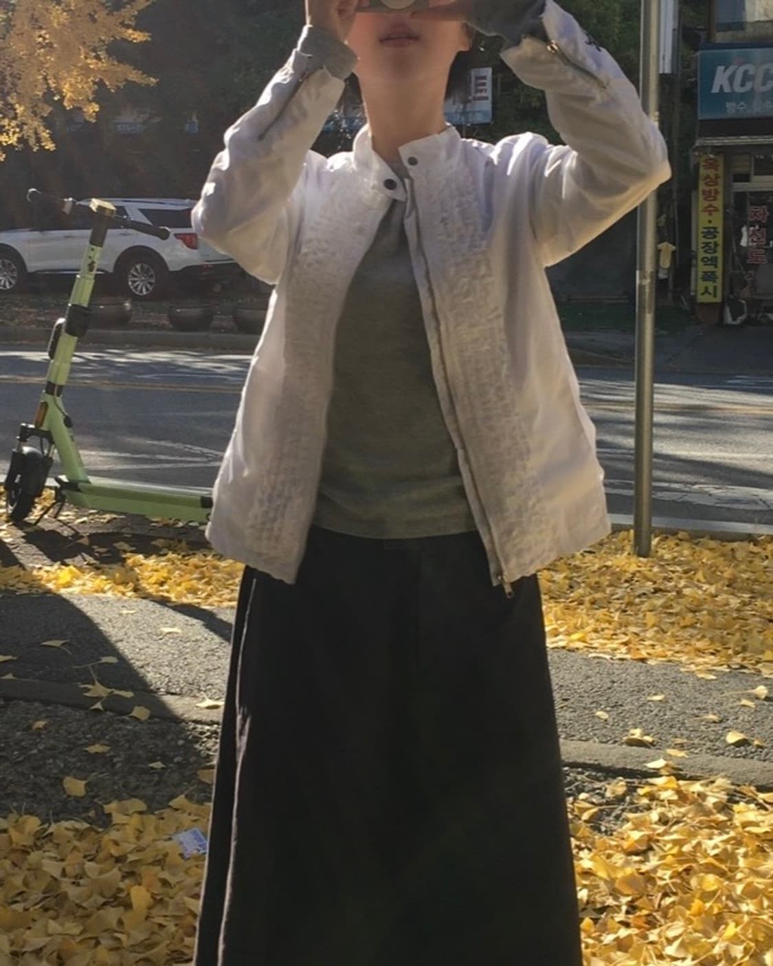 빈티지 화이트 러플 바람막이 상품이미지5