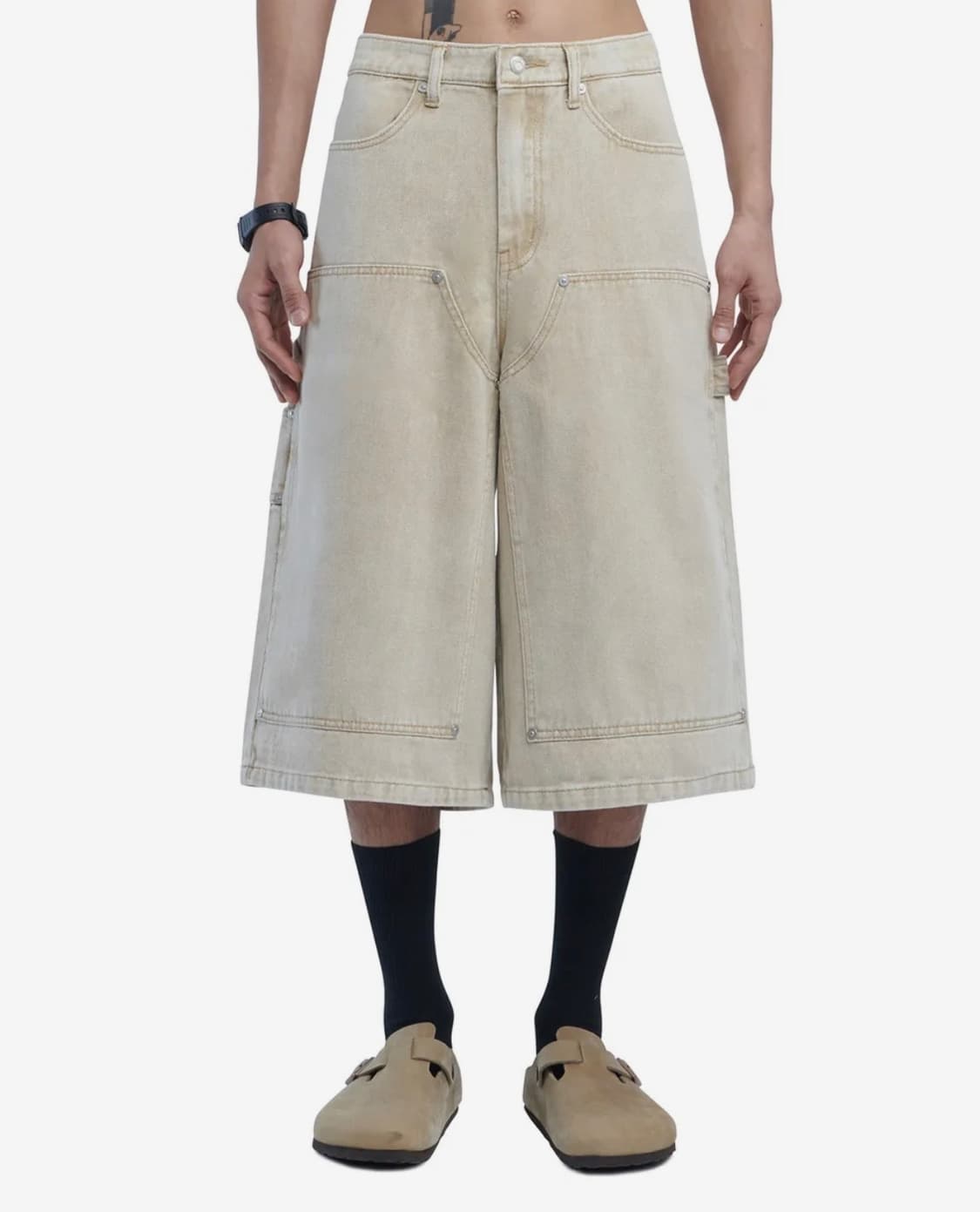 노매뉴얼 NOMANUAL C.D.L BERMUDA PANTS - SAND 상품이미지2