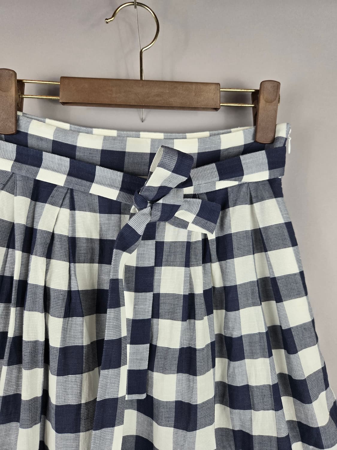 [무료배송]클럽모나코 0 여성 허리 리본 체크 플레어 미디 스커트 치마 상품이미지2