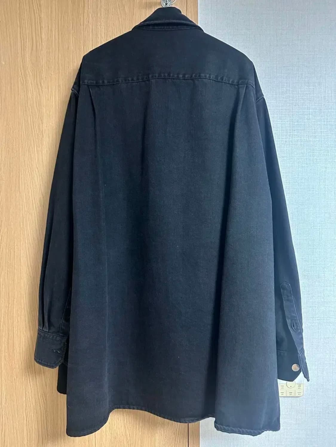 19SS 라프시몬스 실버패치 데님 셔츠 상품이미지6